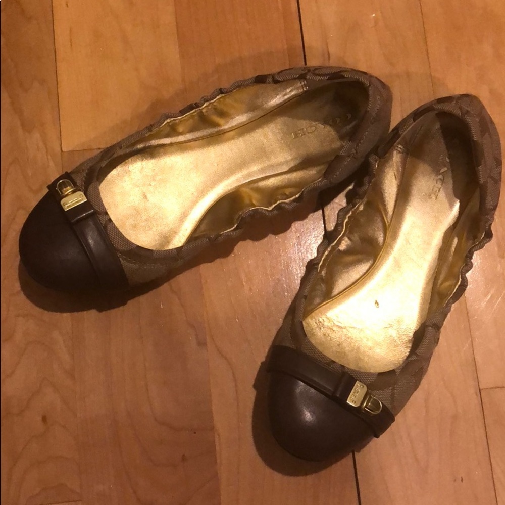Coach Monogrammed Flats
